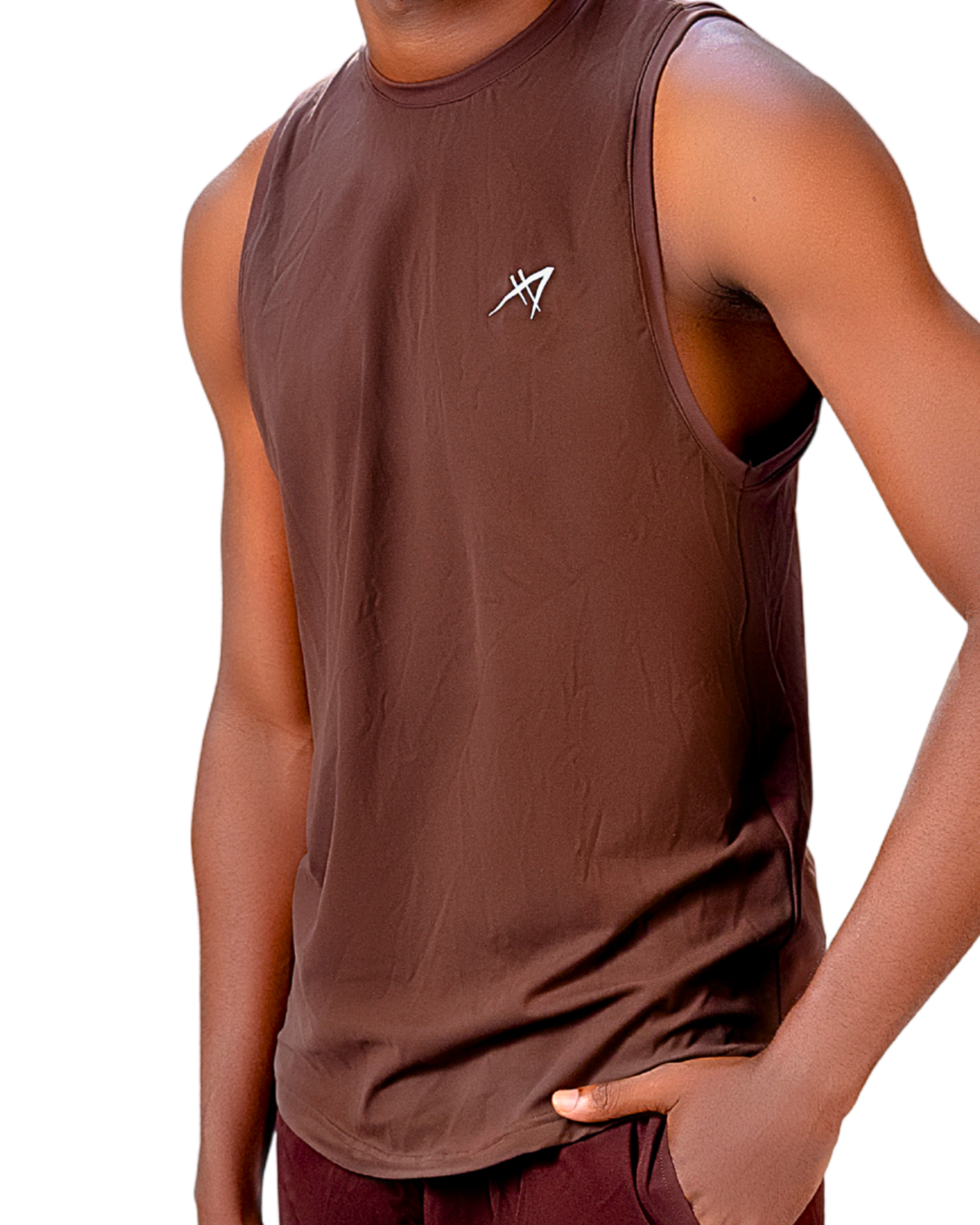 Men's Classic Workout Tank Top (Brown)