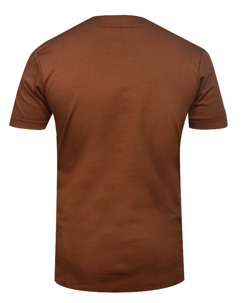 Afrileisure Men's Short Sleeve Casual Tee - Brown