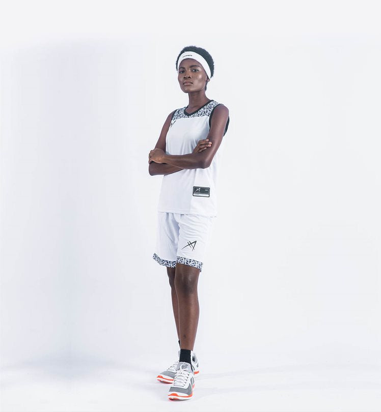 Women's Patterned Jersey - White