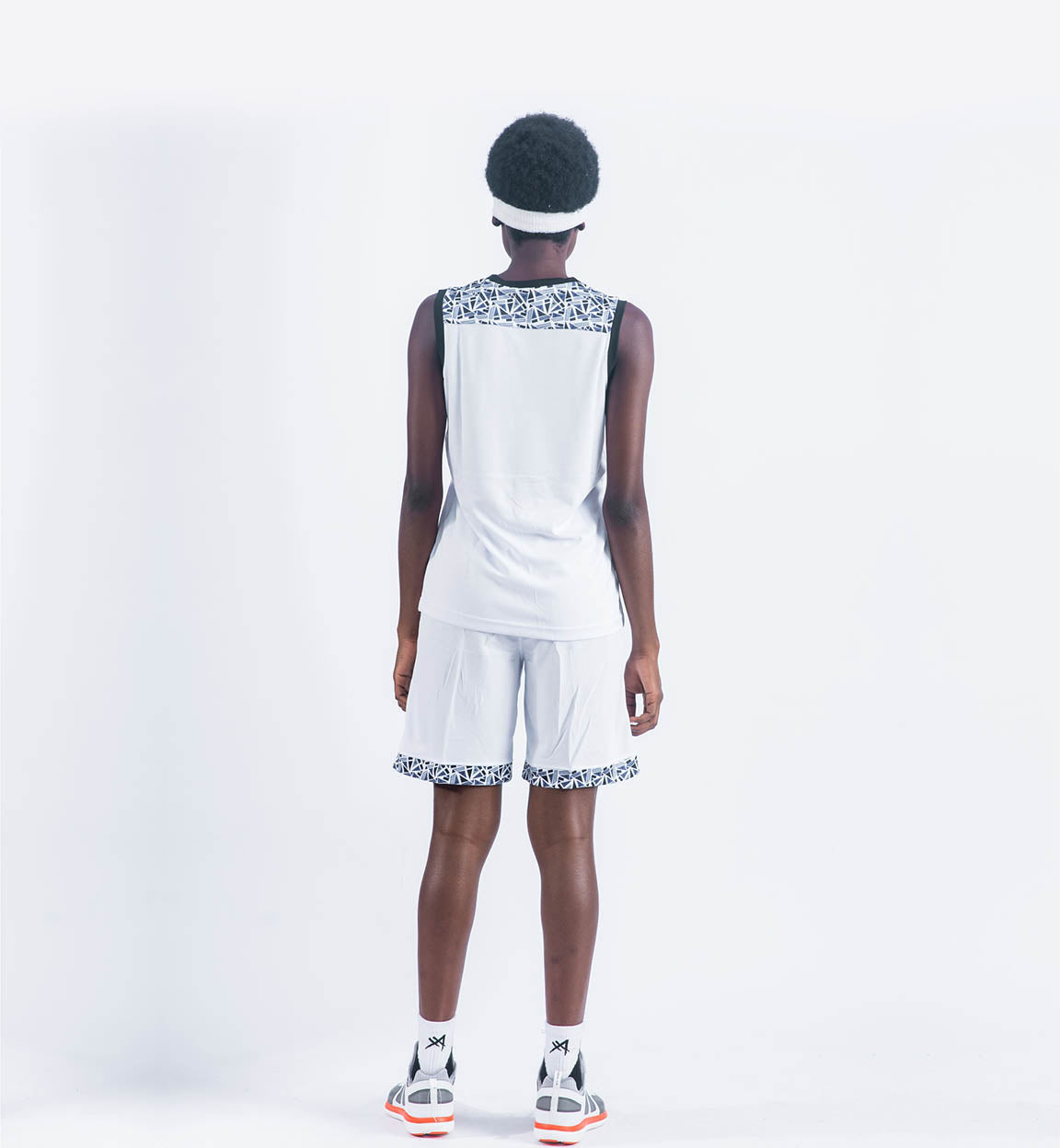 Women's Patterned Jersey - White